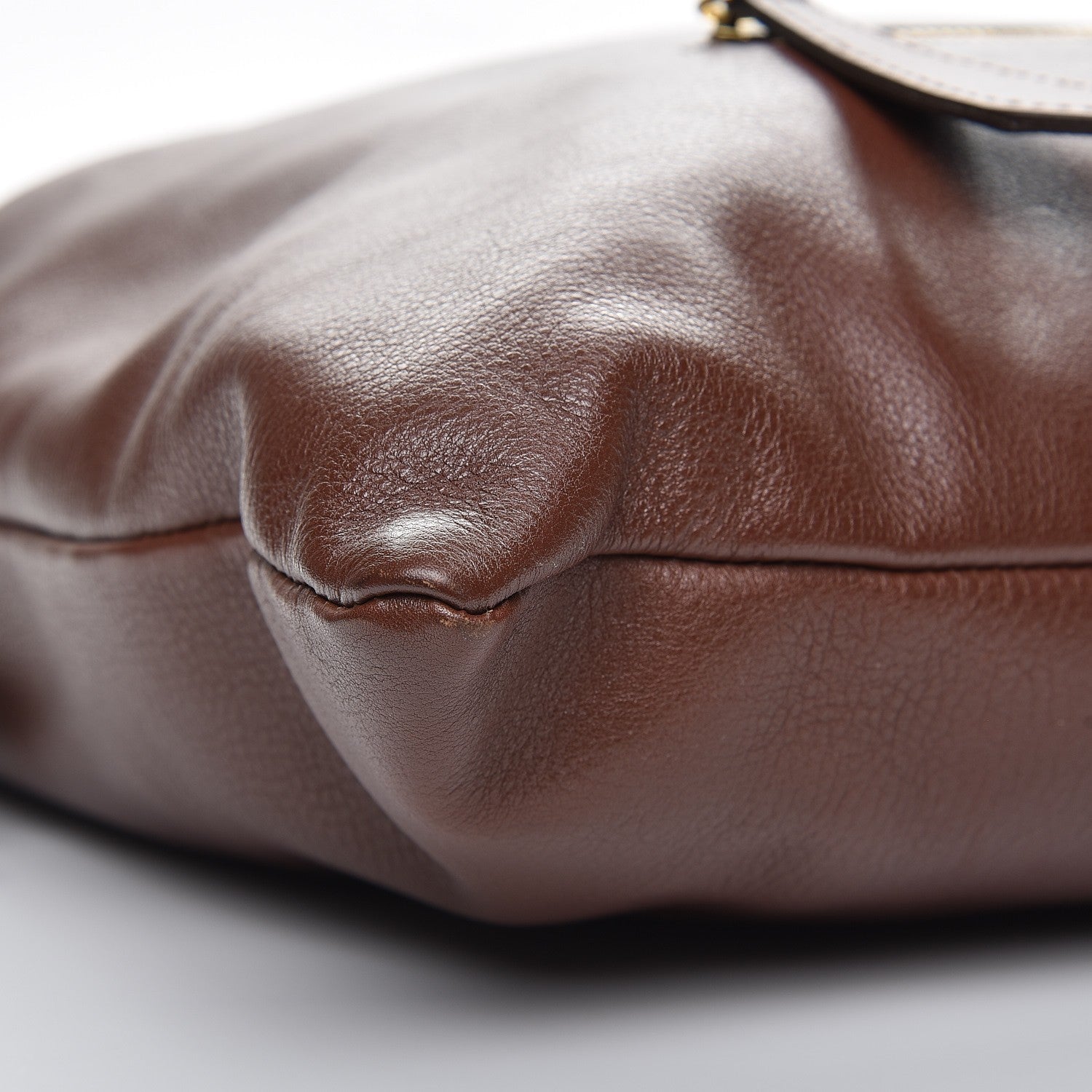 Burberry Soft Calfskin House Check Big Crush Tote Brown Ochre 10 of 11