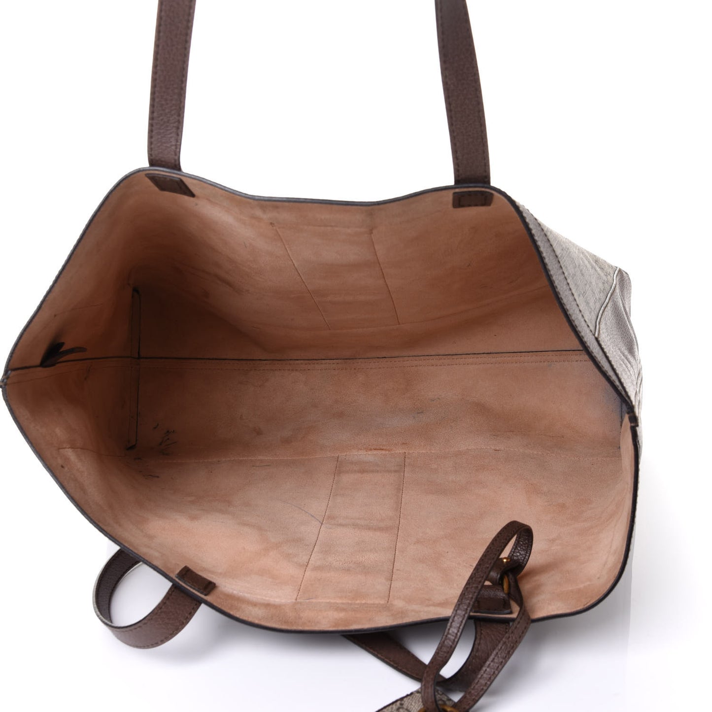 GG Supreme Monogram Web Ophidia Tote Brown