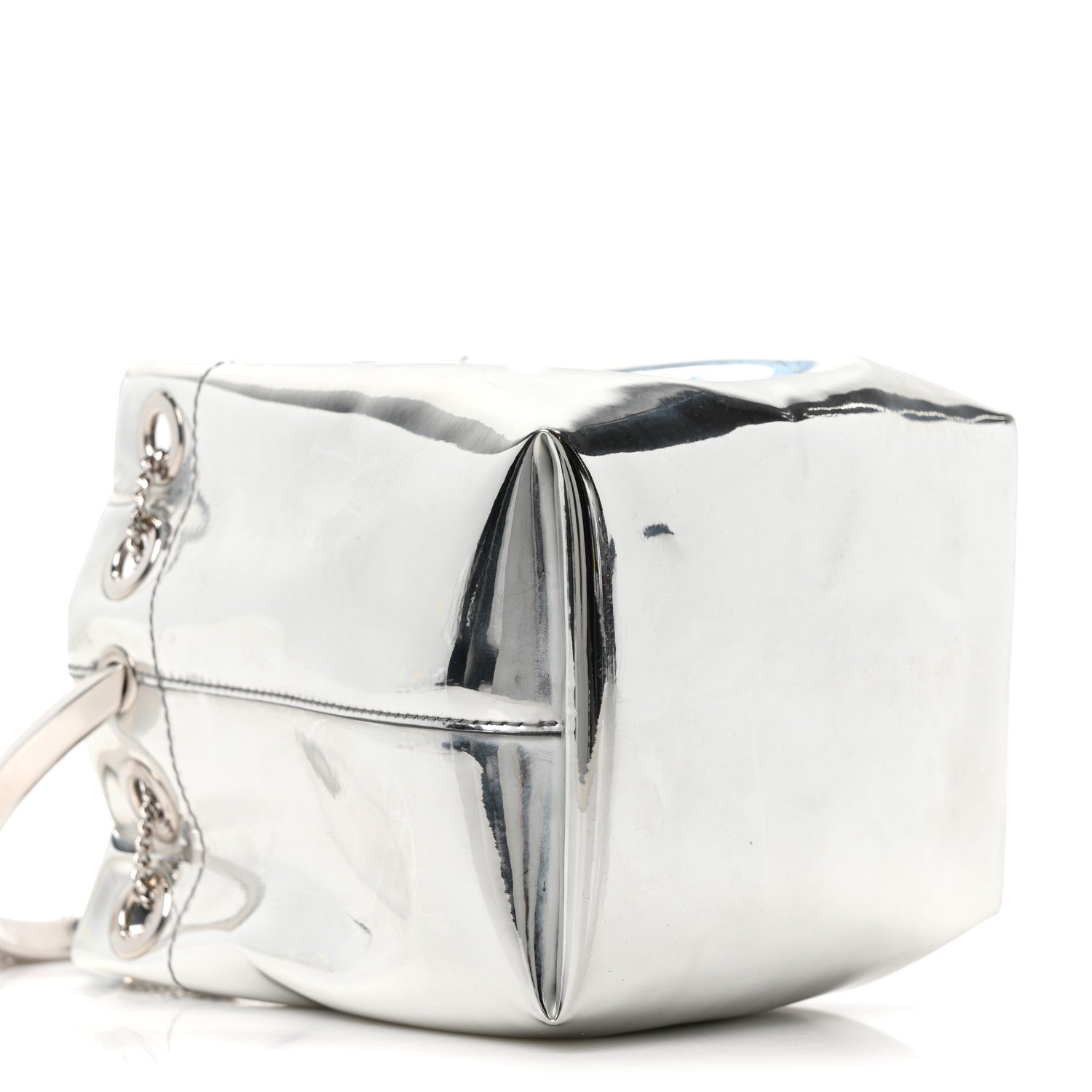 Jimmy Choo Metallic Patent Bon Bon Bag Silver 8 of 9