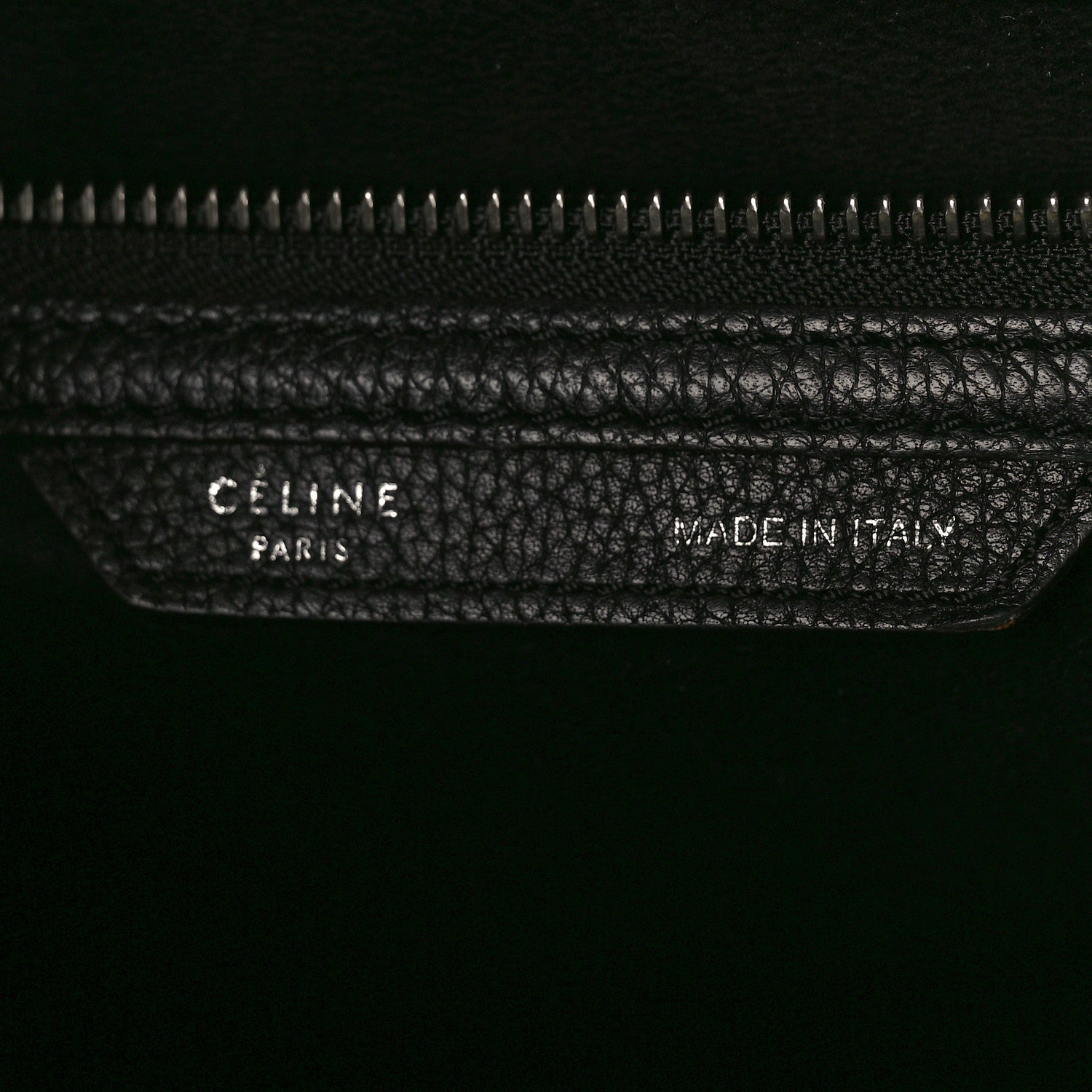 Celine Drummed Calfskin Mini Luggage Black 6 of 11