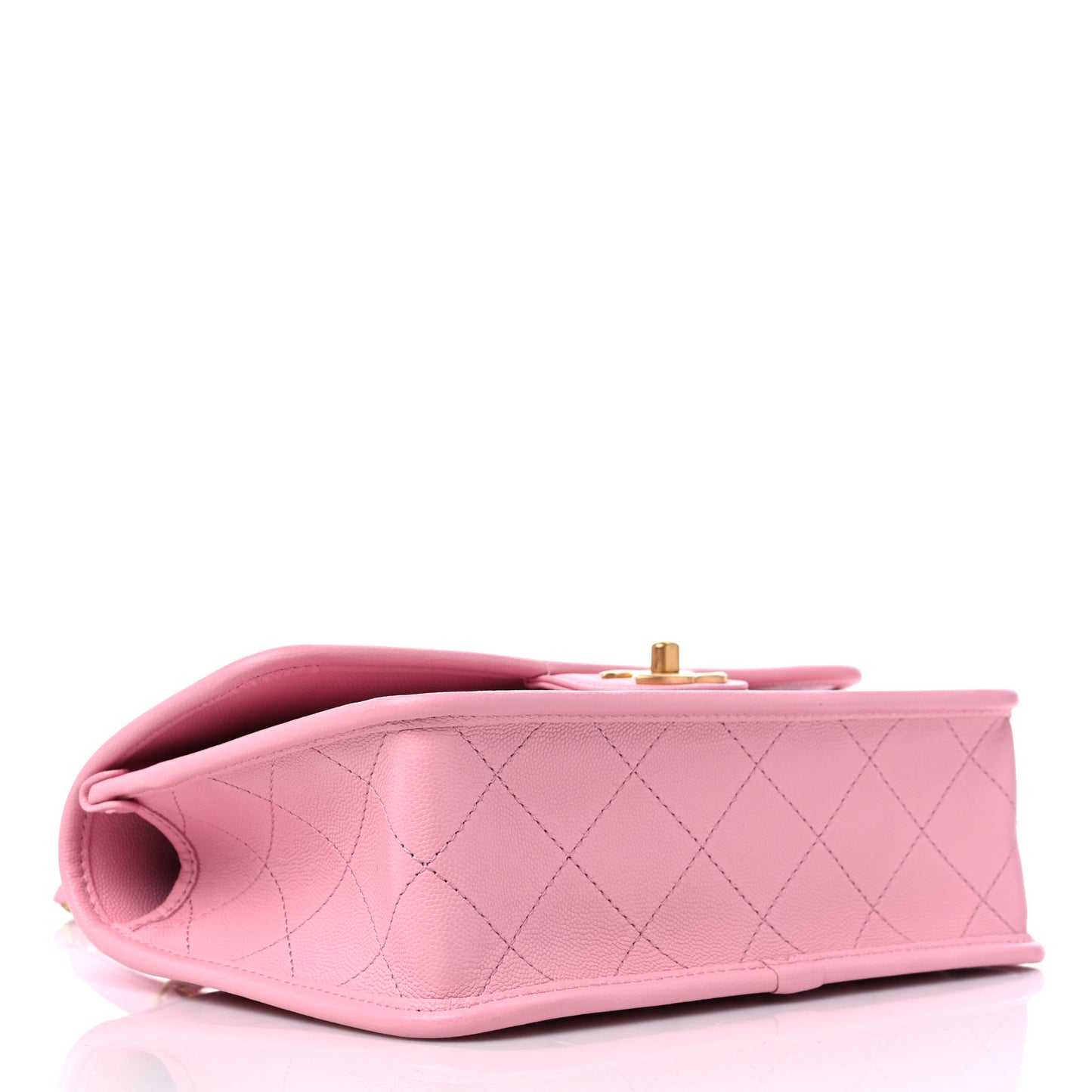 Caviar Quilted School Memory Small Top Handle Flap Pink
