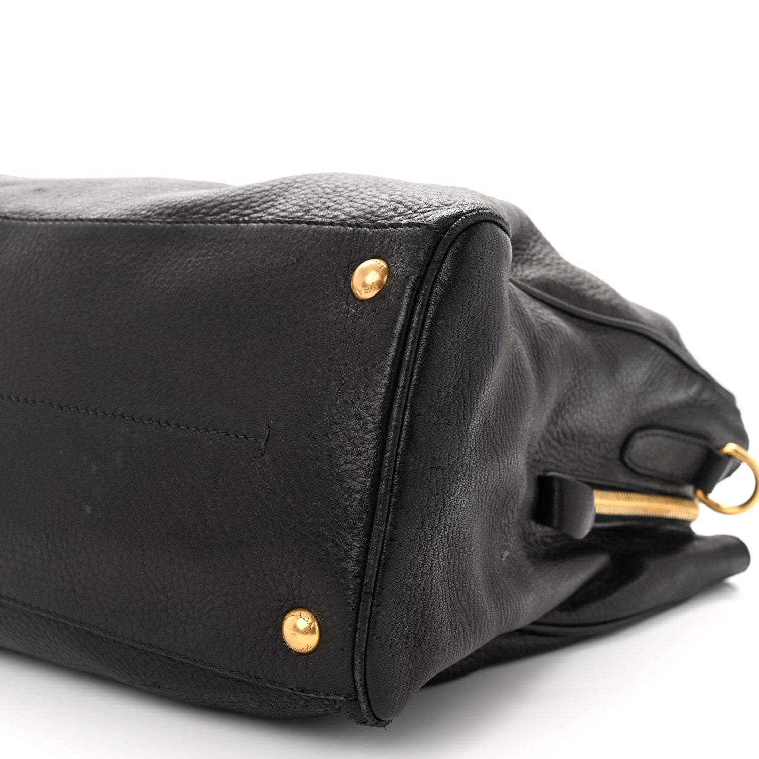 Prada Vitello Daino Tote Black 12 of 16
