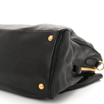 Prada Vitello Daino Tote Black 12 of 16