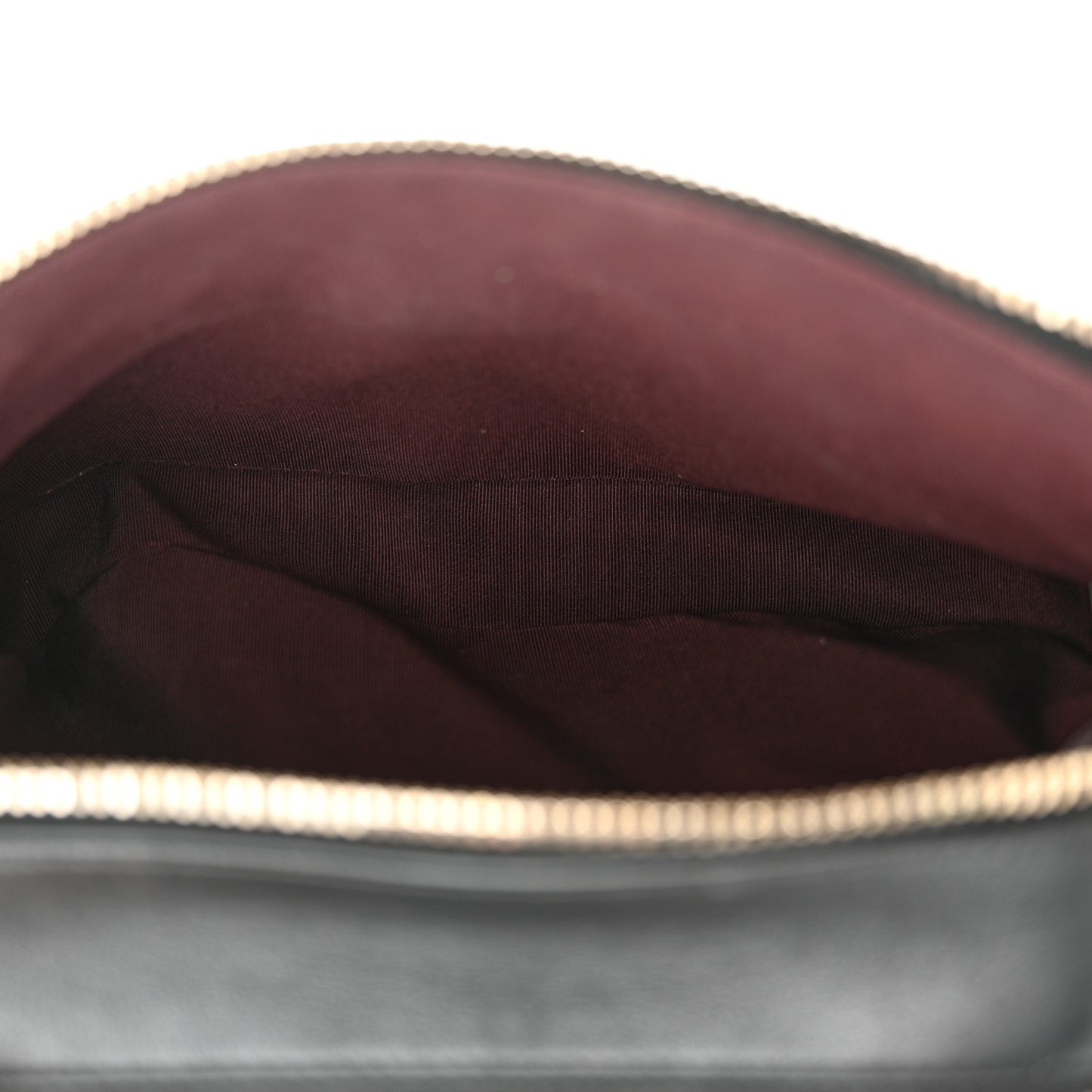 Calfskin Grosgrain Stitched Button Up Camera Case Black