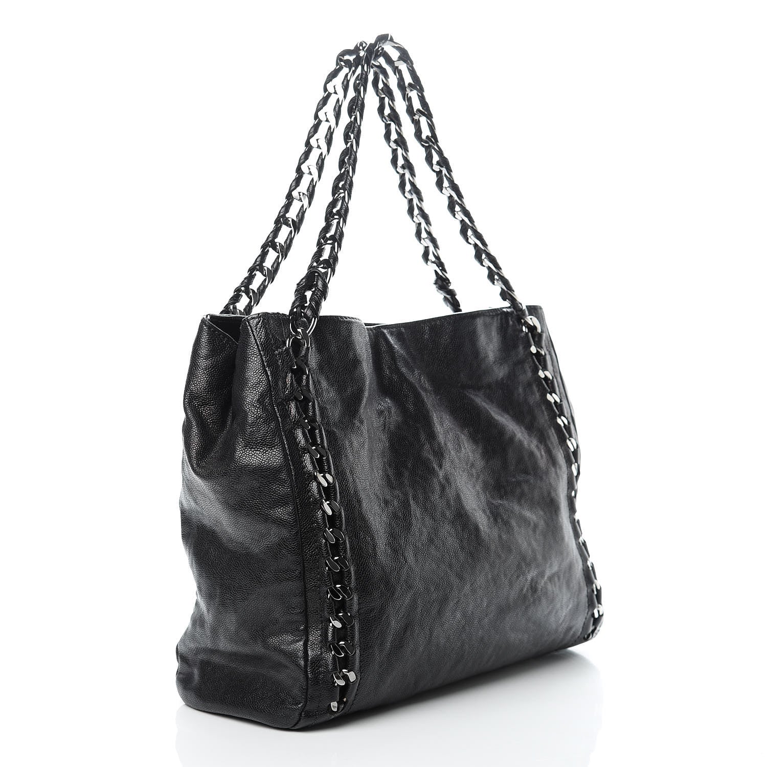 Chanel Glazed Caviar Modern Chain Tote Black 3 of 14