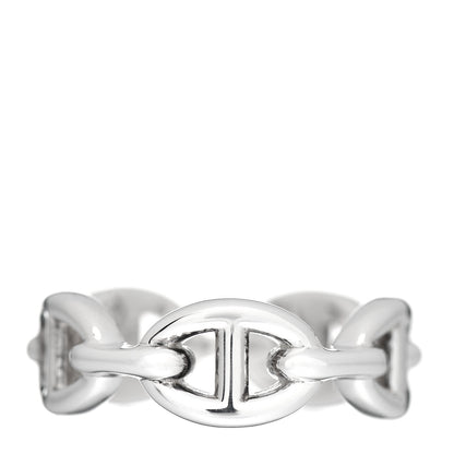 Hermes Sterling Silver PM Chaine d'Ancre Enchainee Band Ring 53 6.5 1 of 5