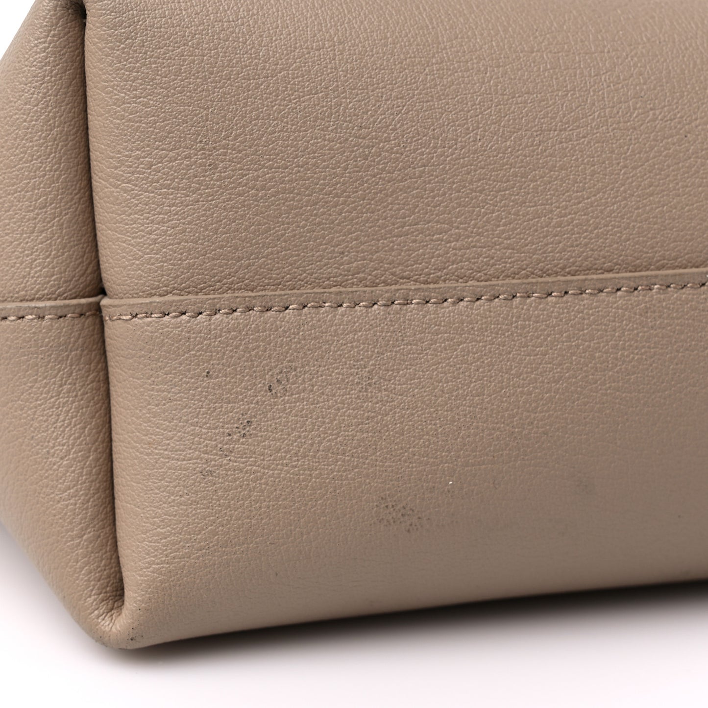 Calfskin North-South Shopping Tote Dark Beige