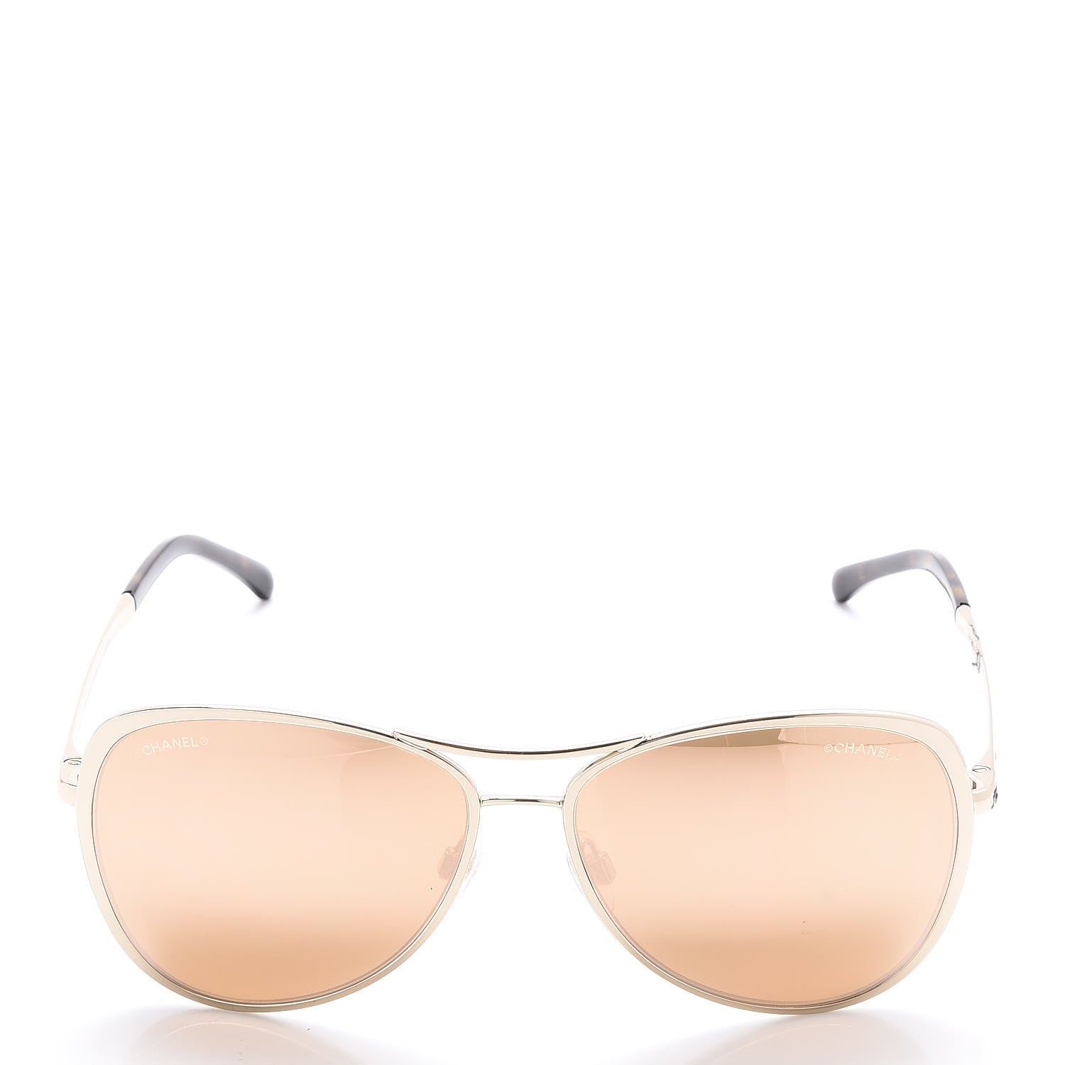 Chanel 18K Pilot Summer Sunglasses 4223 Gold 4 of 8