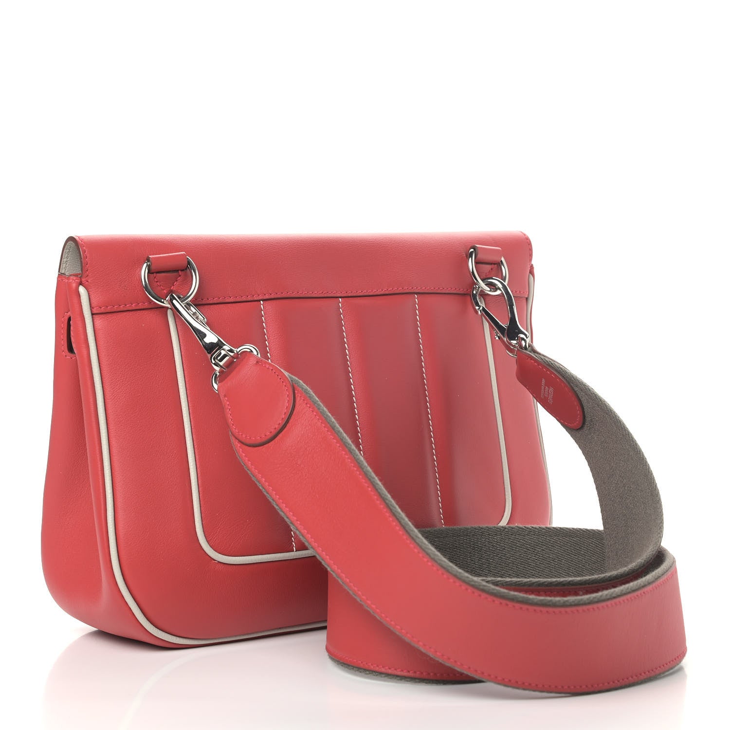 Hermes Swift Evercolor Sac Berline 28 Vermillion Gris Perle 3 of 9
