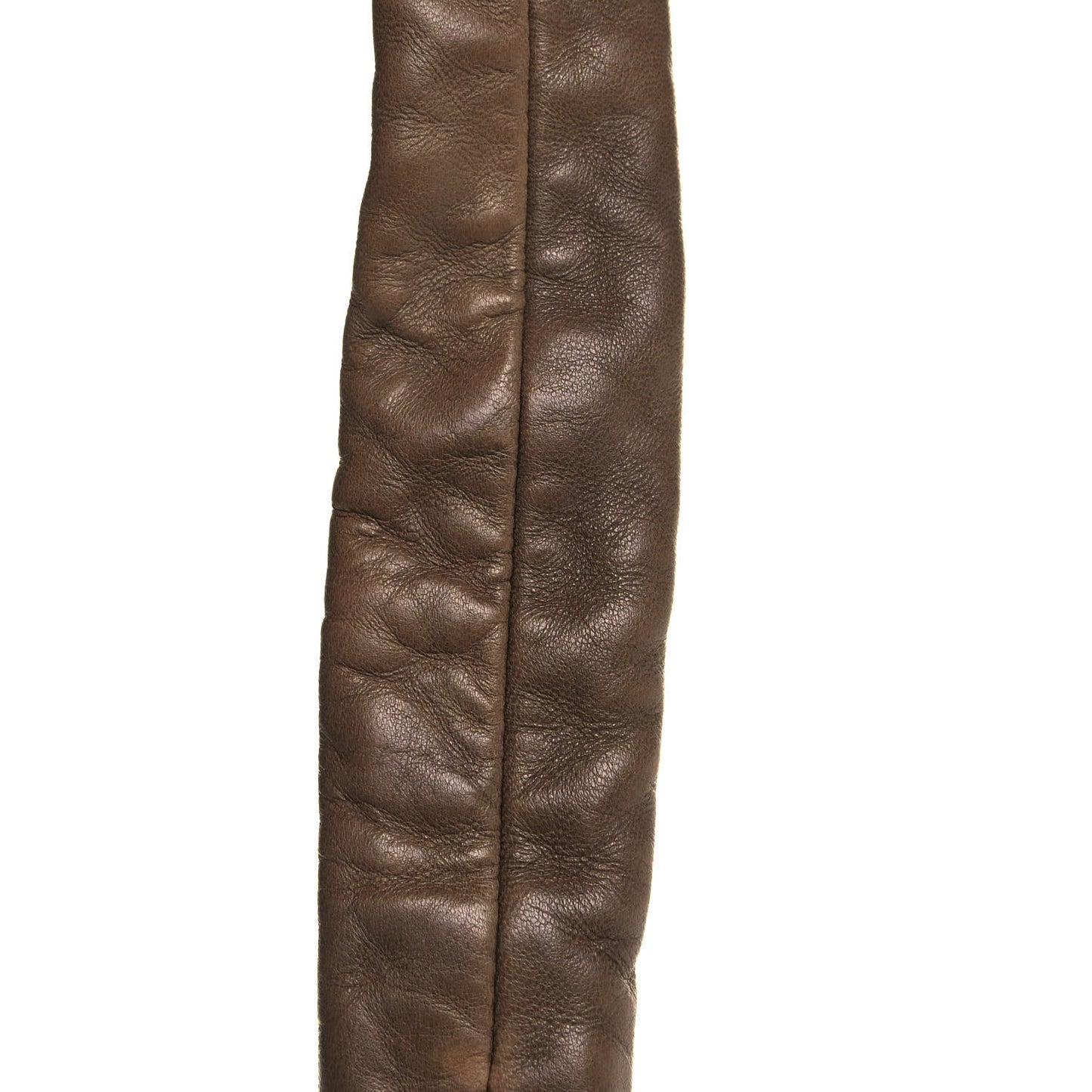 Lambskin Bubble Quilt Flap Brown