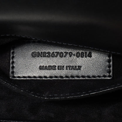 Saint Laurent Leather Velvet Small Monogram Université Shoulder Bag Black 8 of 9