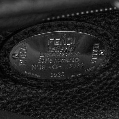 Fendi Cuoio Romano Selleria Monster Eyes Large Peekaboo Iconic Fit Satchel Black 9 of 12