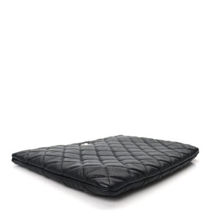 Chanel Caviar Quilted Medium Cosmetic Case Black 4 of 8
