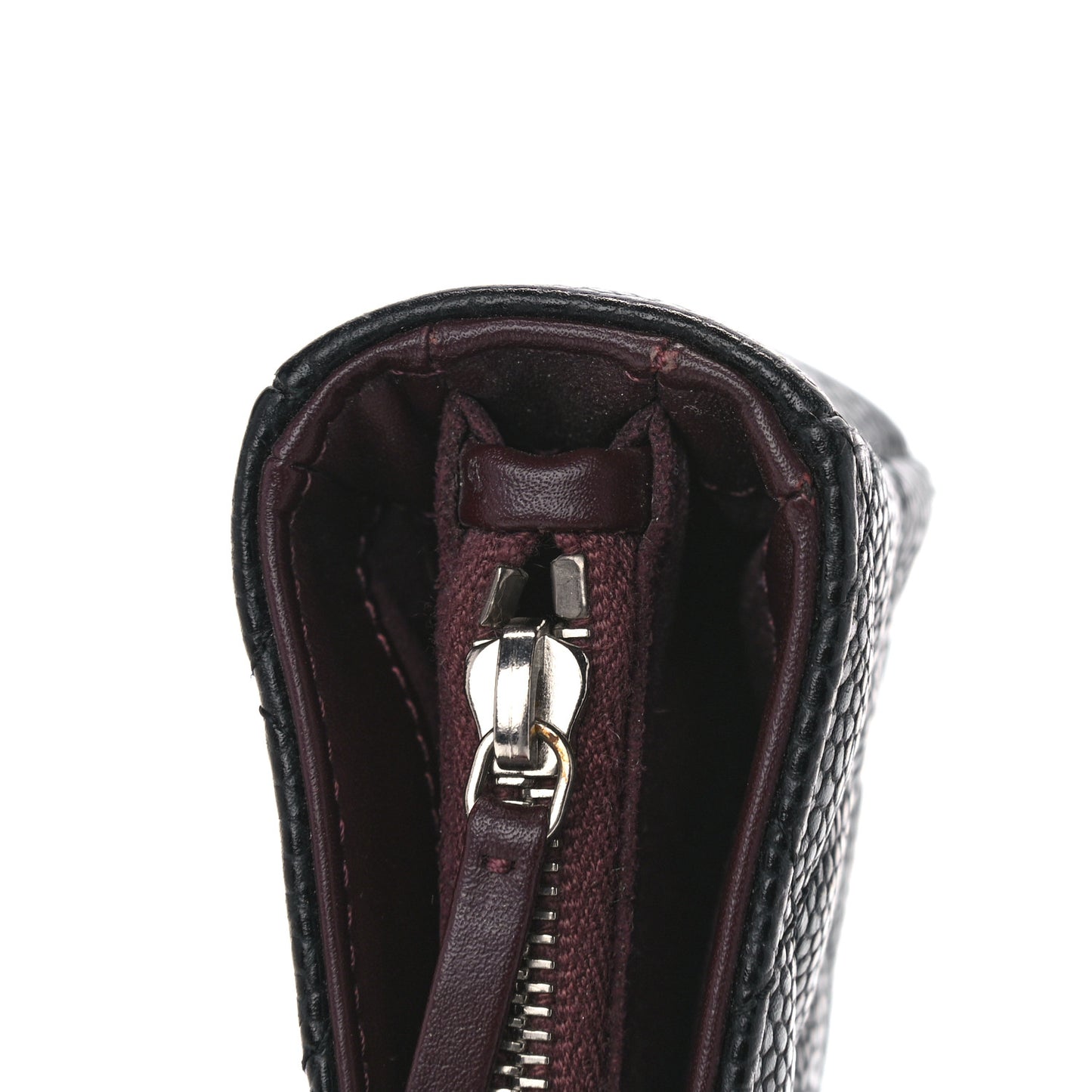 Caviar Quilted Mini Phone Holder Clutch Black