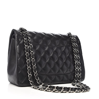 Chanel Lambskin Quilted Jumbo Double Flap Black 3 of 18