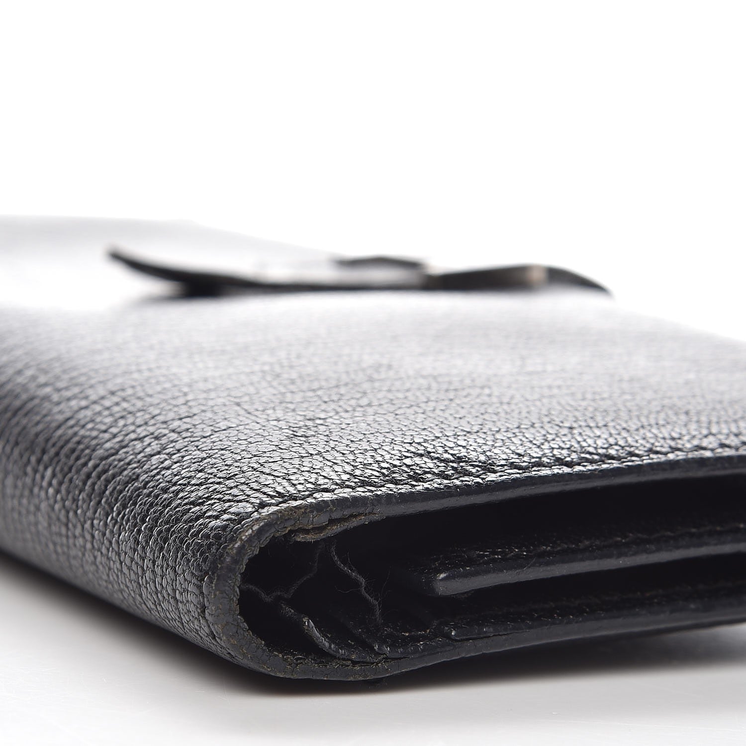Hermes Chevre Mysore Tri-Fold Bearn Wallet Black 12 of 12