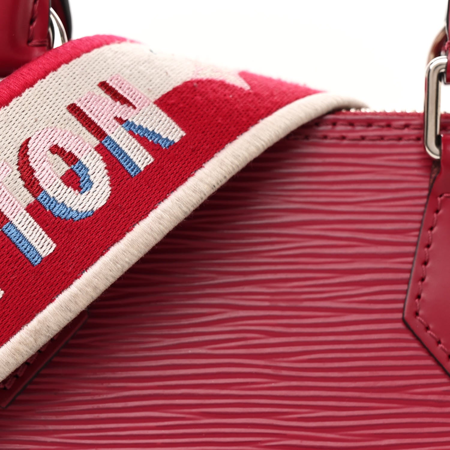 Louis Vuitton Epi Jacquard Alma BB Raspberry 7 of 12