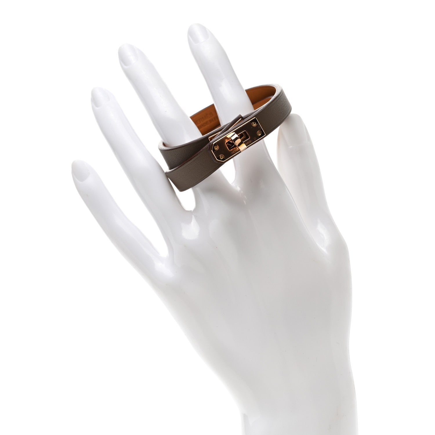 Hermes Swift Mini Kelly Double Tour Bracelet T1 Etoupe 2 of 6