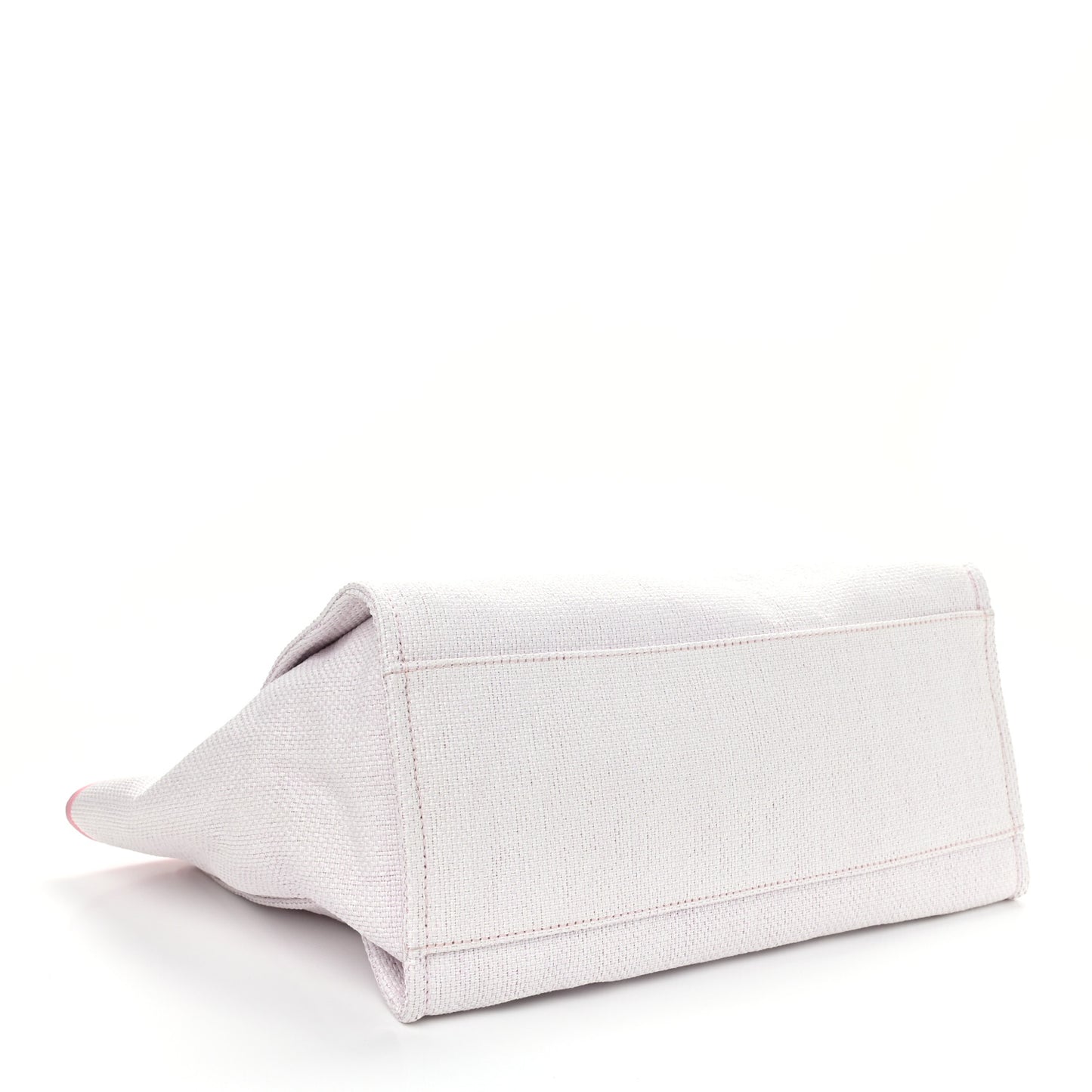 Woven Straw Raffia Medium Deauville Tote Pink