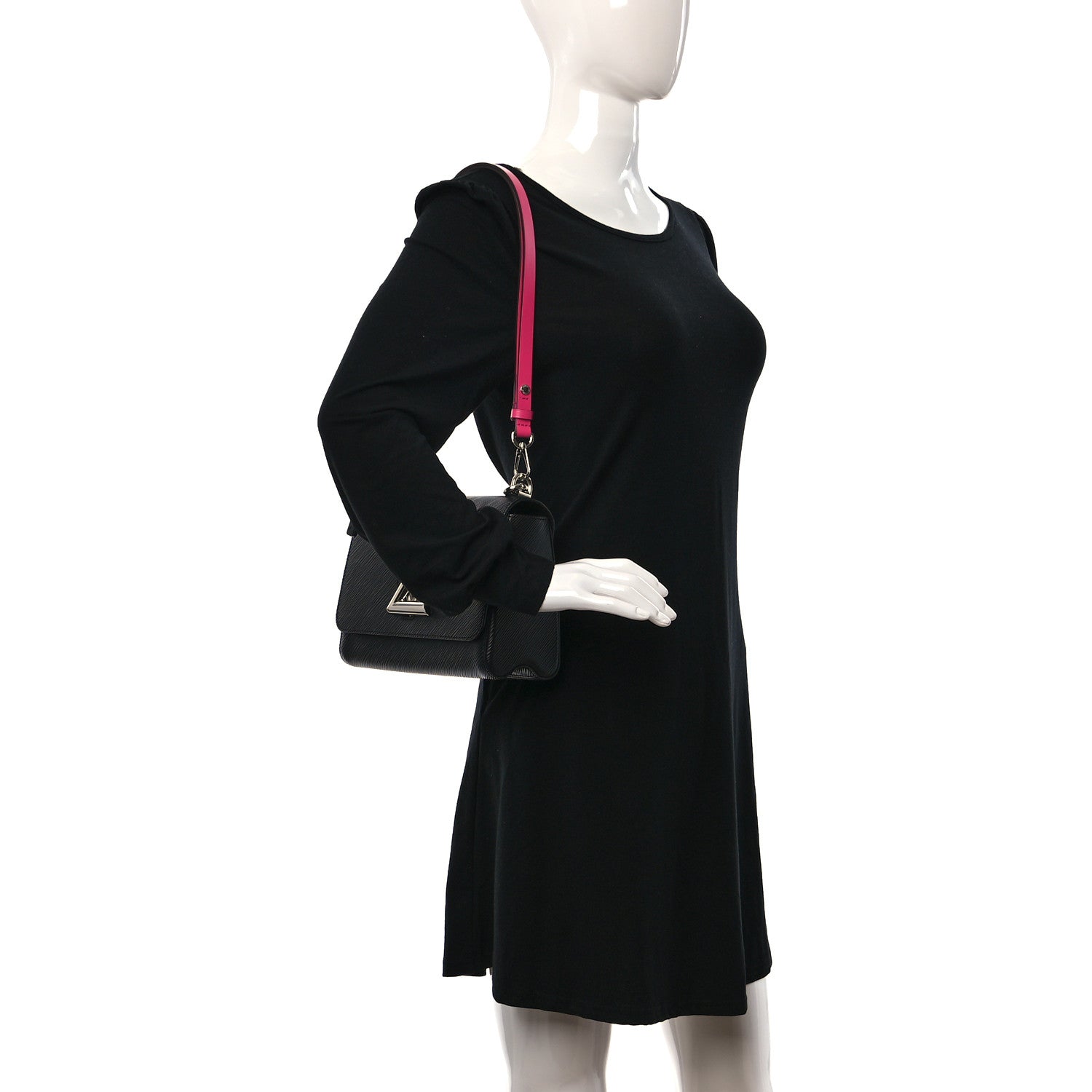 Louis Vuitton Epi Twist Shoulder Bag MM Black Pink 2 of 8