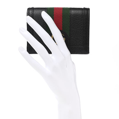 Gucci Calfskin Web Ophidia Card Case Black 2 of 8