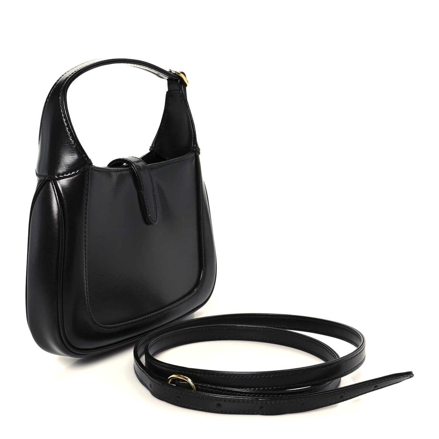Boarded Dyana Lux Calfskin Mini Jackie 1961 Hobo Black