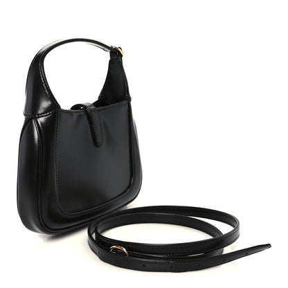Gucci Boarded Dyana Lux Calfskin Mini Jackie 1961 Hobo Black 3 of 11