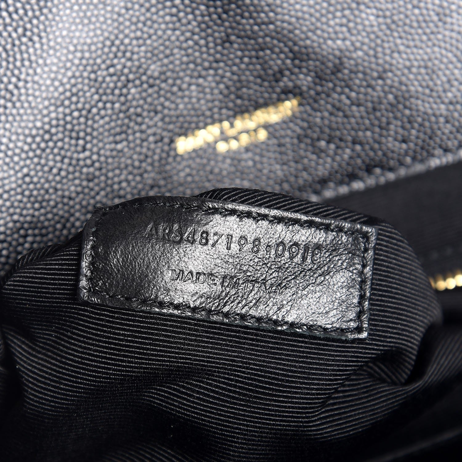 Saint Laurent Grain De Poudre Textured Mixed Matelasse Large Triquilt Monogram Satchel Black 9 of 9
