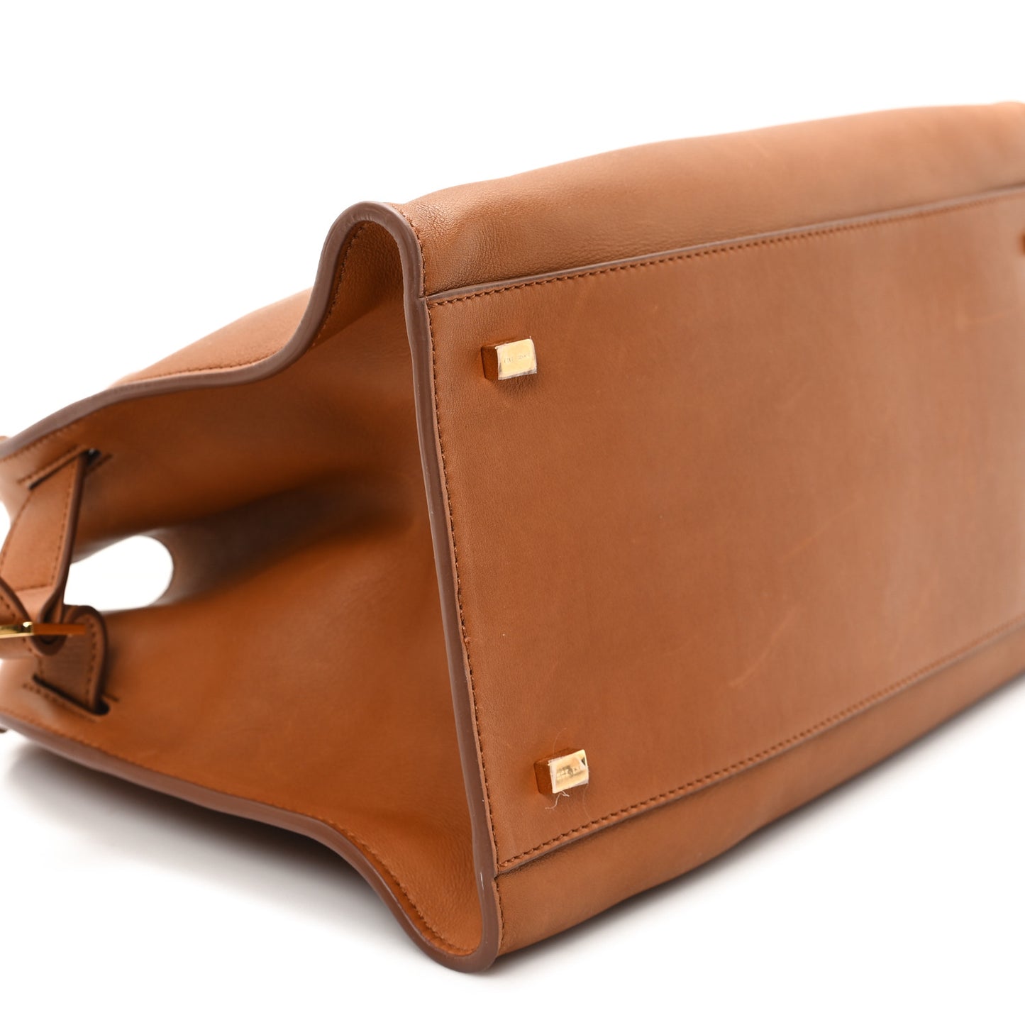 Polished Saddle Calfskin Soft Margaux 12 Cuir