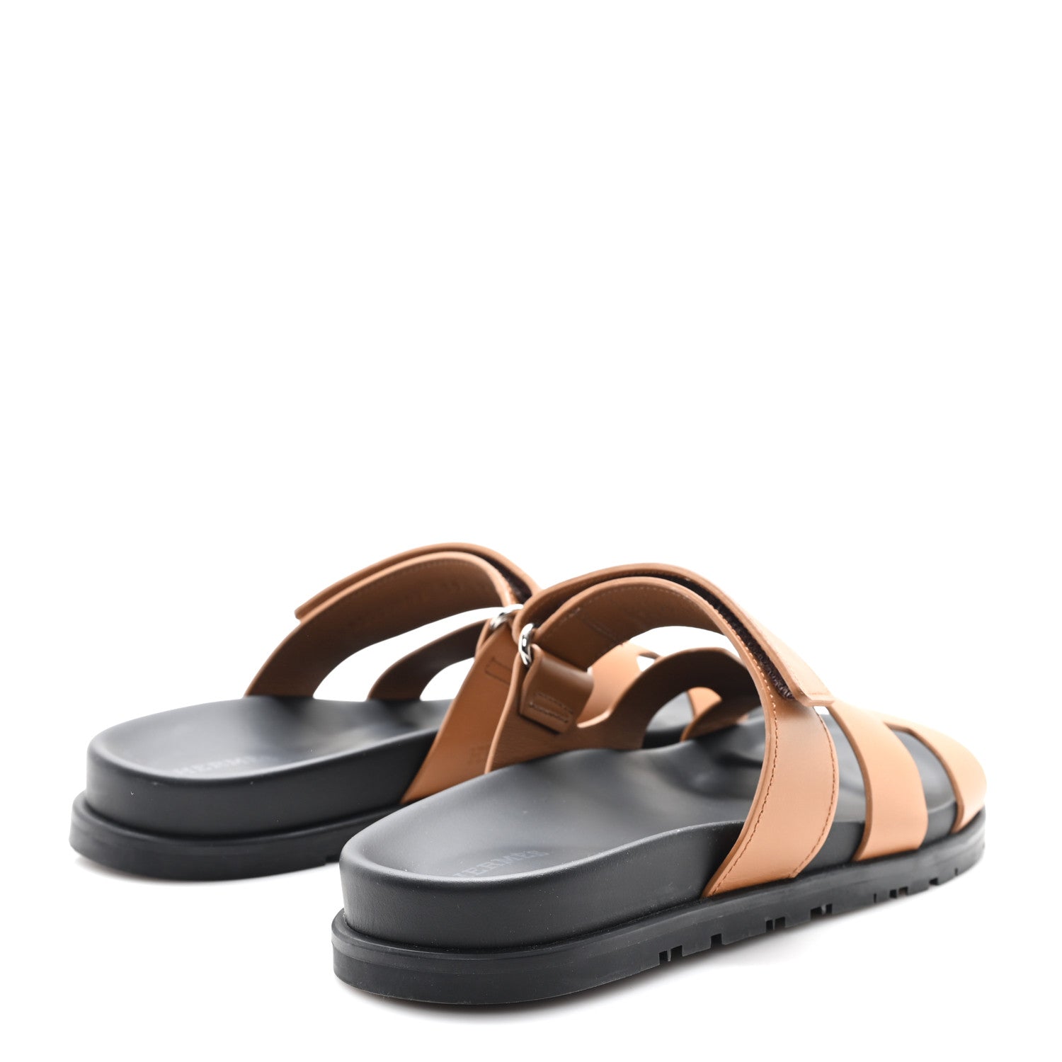 Hermes Calfskin Womens Chypre Sandals 39 Gold 5 of 10