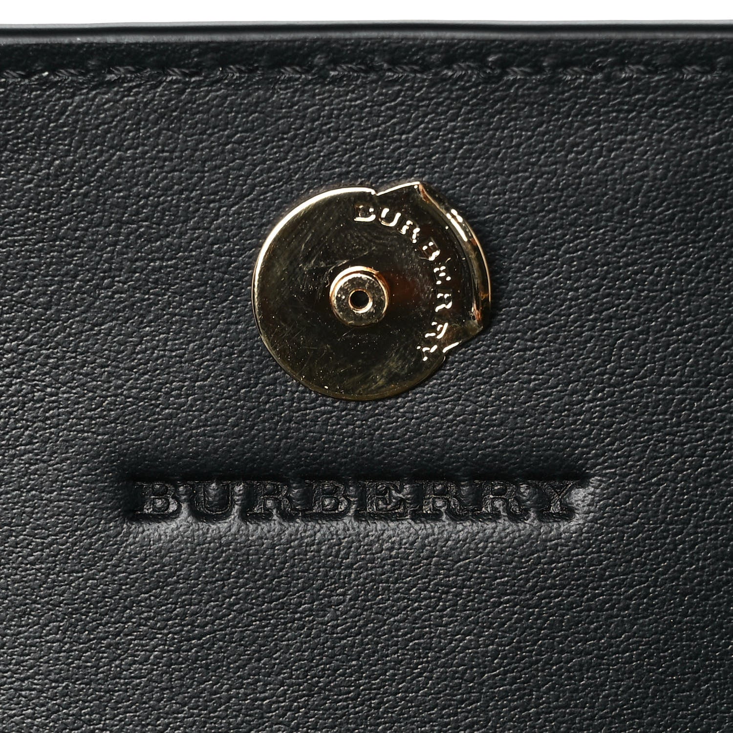 Burberry Haymarket Check Henley Wallet On Chain Black 6 of 8
