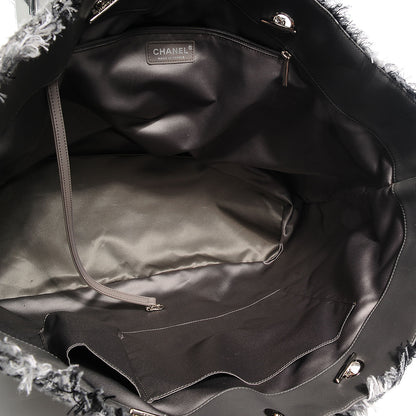 Chanel Vinyl Funny Tweed Patchwork Tote Black 5 of 7