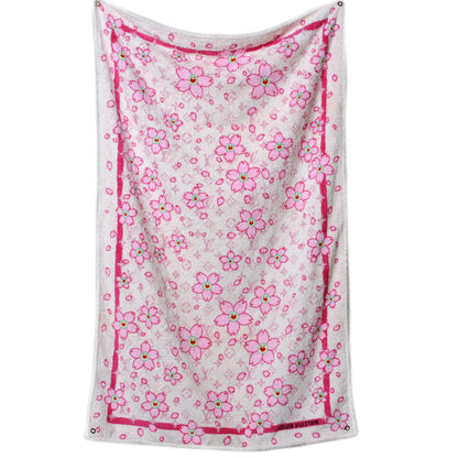 Louis Vuitton Cotton Monogram Cherry Blossom Towel Pink 2 of 6