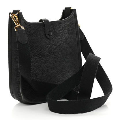 Hermes Taurillon Clemence Evelyne TPM Black 3 of 9