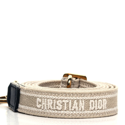 Christian Dior Canvas Embroidered Micro Adjustable Shoulder Strap Beige 3 of 6