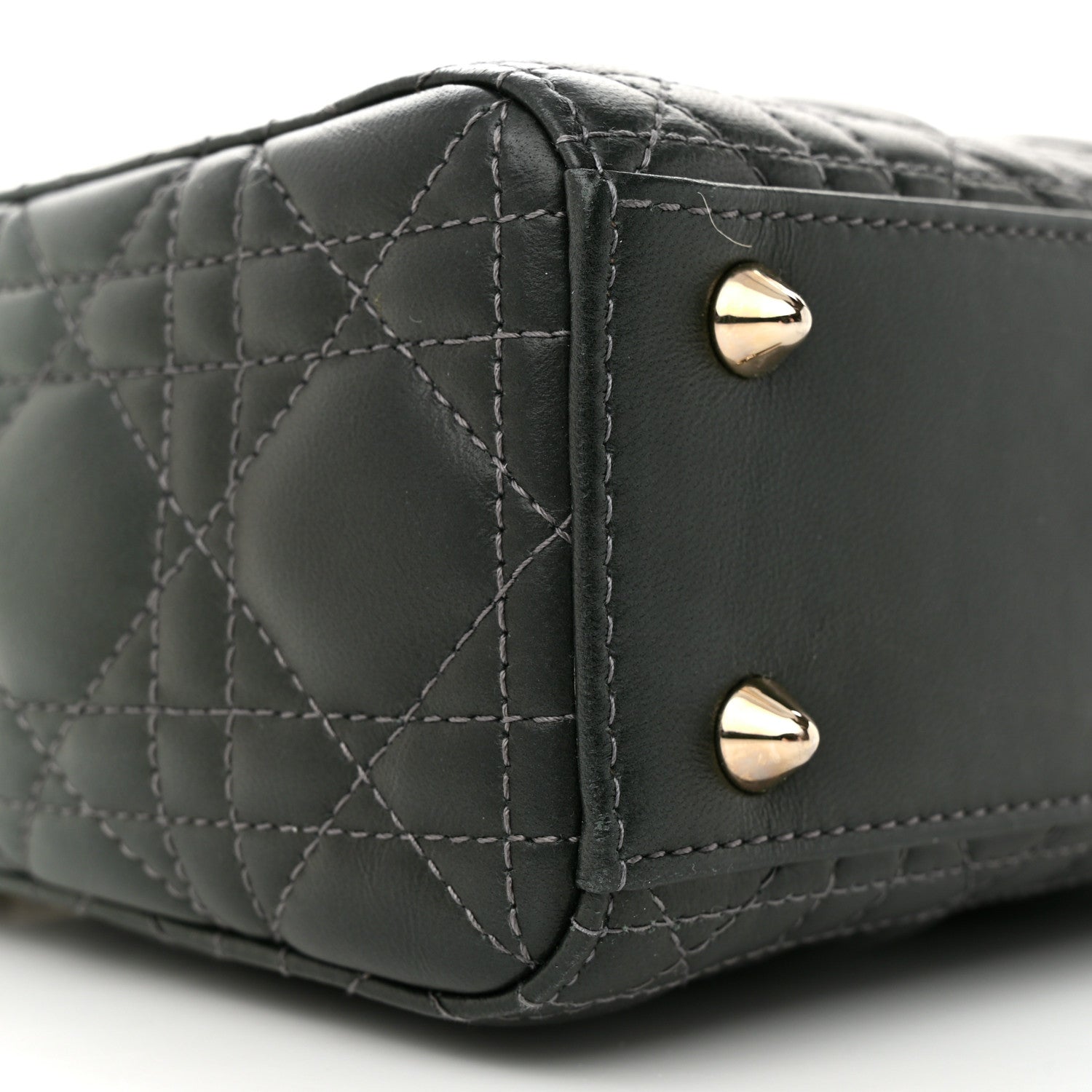 Christian Dior Lambskin Cannage Gradient Small My ABCDior Lady Dior Grey 9 of 12