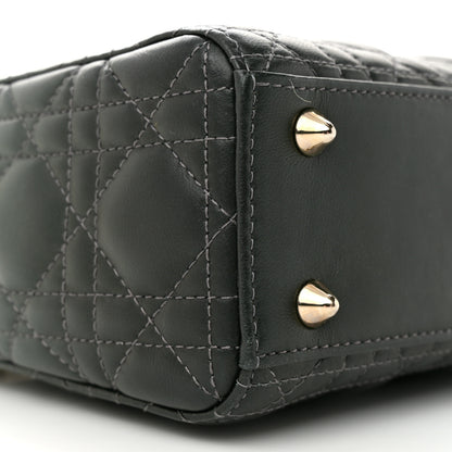 Christian Dior Lambskin Cannage Gradient Small My ABCDior Lady Dior Grey 9 of 12