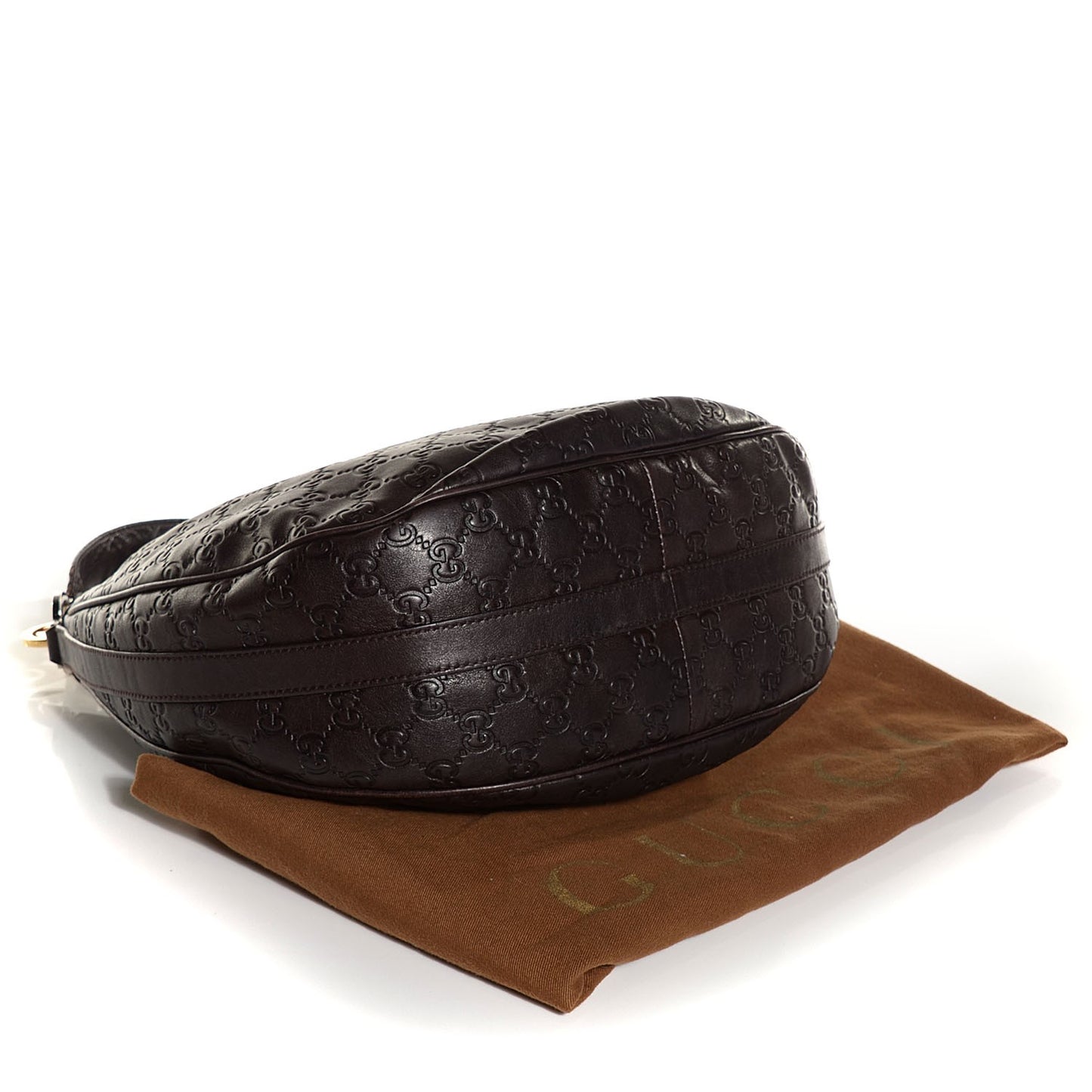 Guccissima Medium GG Twins Hobo Brown