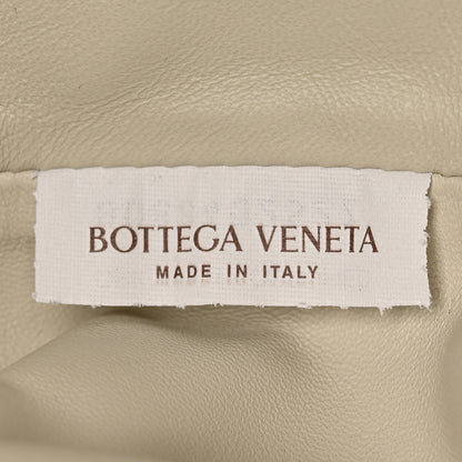 Bottega Veneta Metallic Crinkled Lambskin The Pouch Oversized Clutch Oro 7 of 9