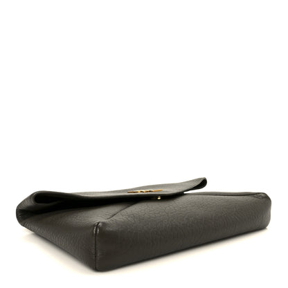 Saint Laurent Lambskin Large Cassandre Envelope Pouch Light Musk 4 of 8