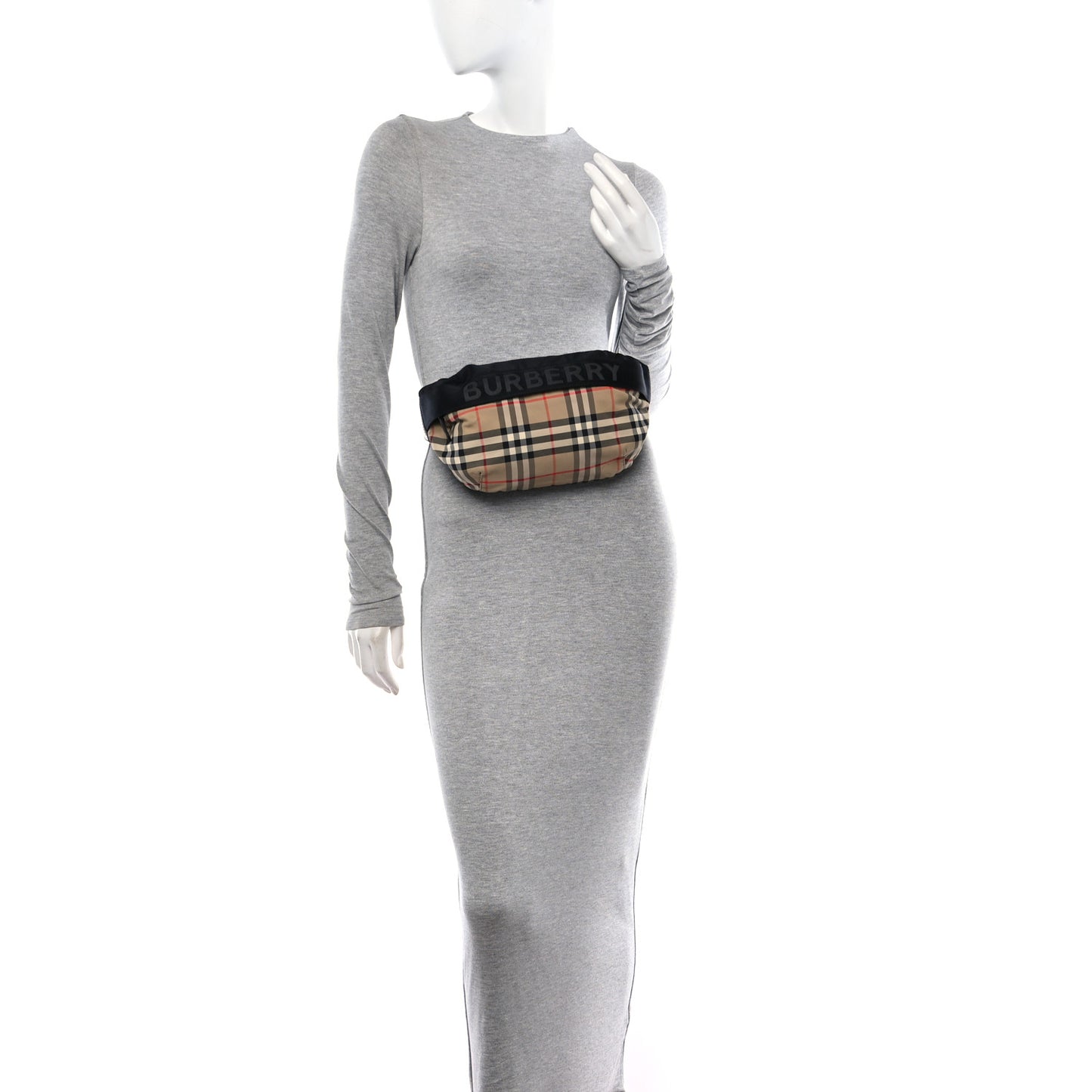 Nylon Vintage Check Sonny Bum Bag Archive Beige Black
