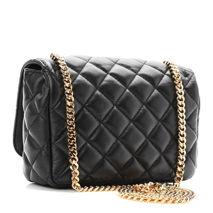 Versace Nappa Quilted Small Medusa Chain Crossbody Black 3 of 9