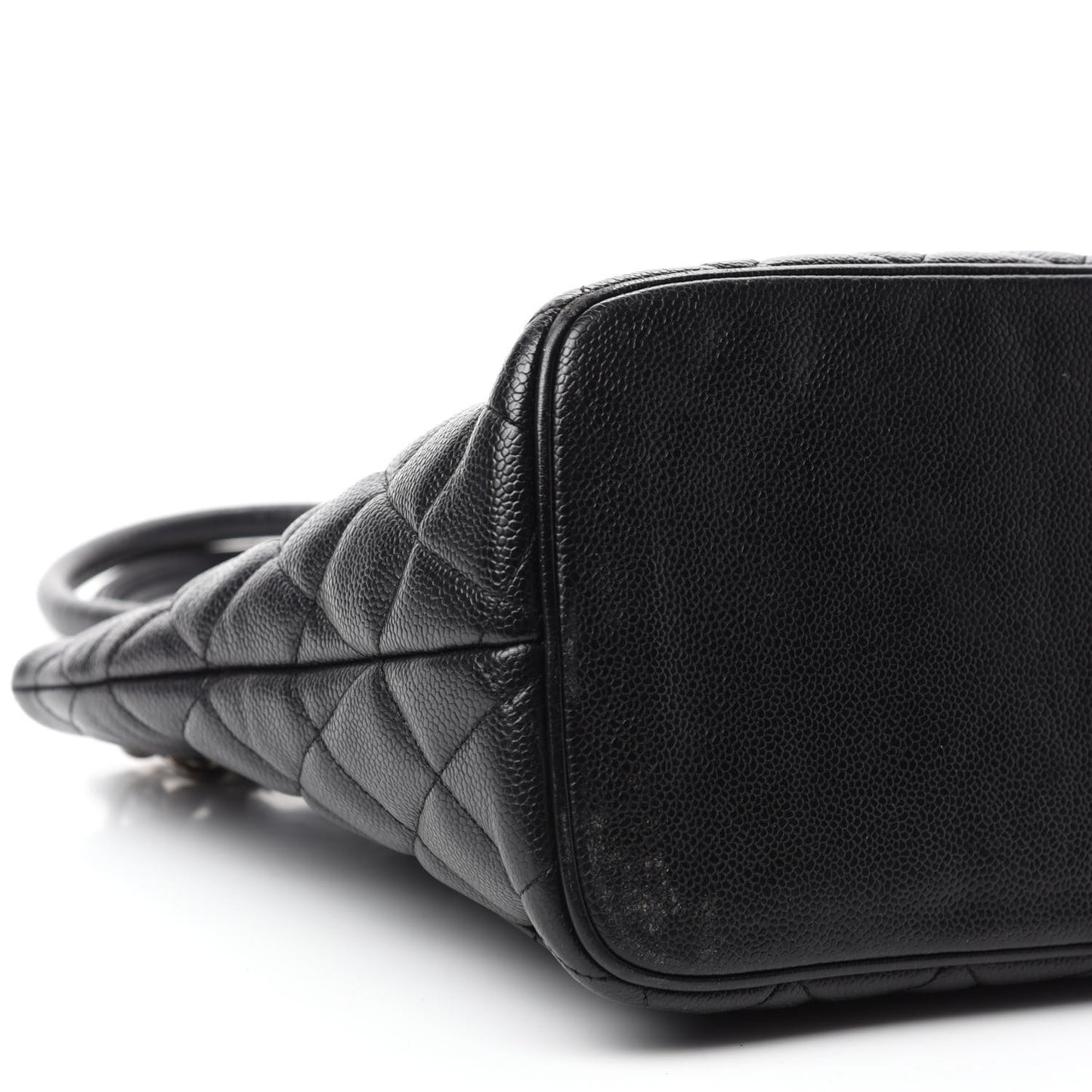 Caviar Quilted Medallion Tote Black