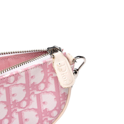 Christian Dior Monogram Mini Saddle Pochette Pink 8 of 12