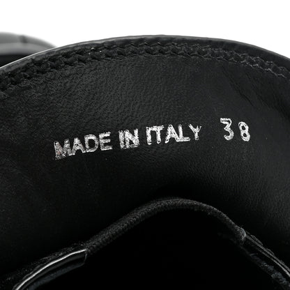 Prada Spazzolato Metal Triangle Logo 50mm Loafers 38 Black 8 of 9
