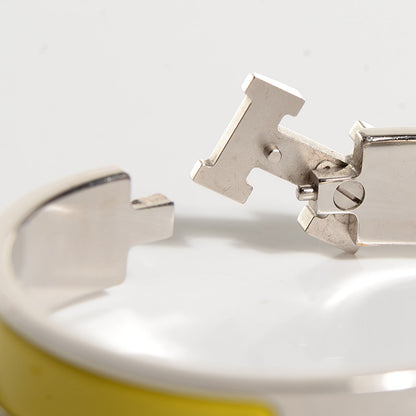 Hermes Enamel Narrow Clic Clac H Bracelet PM Chartreuse 5 of 6