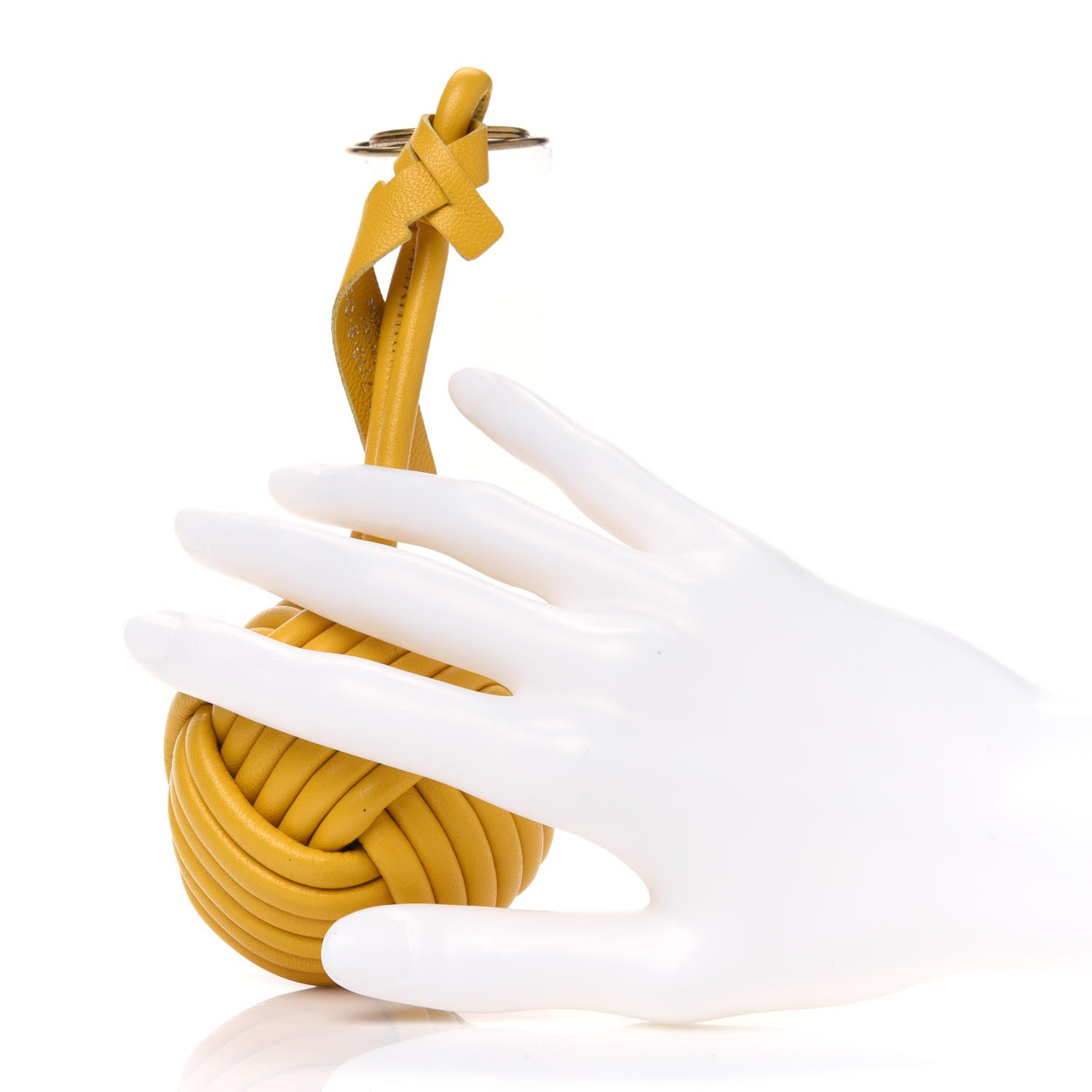 Balenciaga Danish Knot Keyring Charm Jaune Soleil 3 of 3