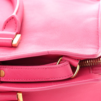 Saint Laurent Calfskin Small Monogram Cabas Fuchsia 15 of 16