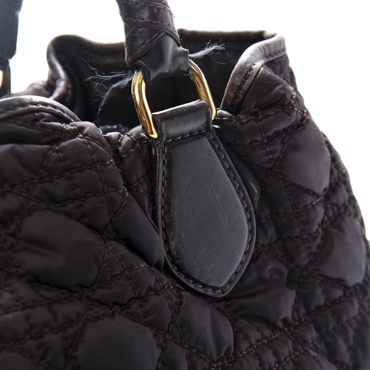 Christian Dior Nylon Cannage Shopper Tote Black 13 of 15