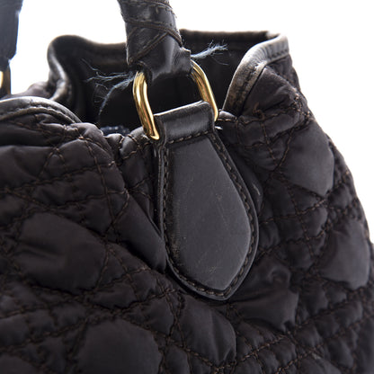 Christian Dior Nylon Cannage Shopper Tote Black 13 of 15